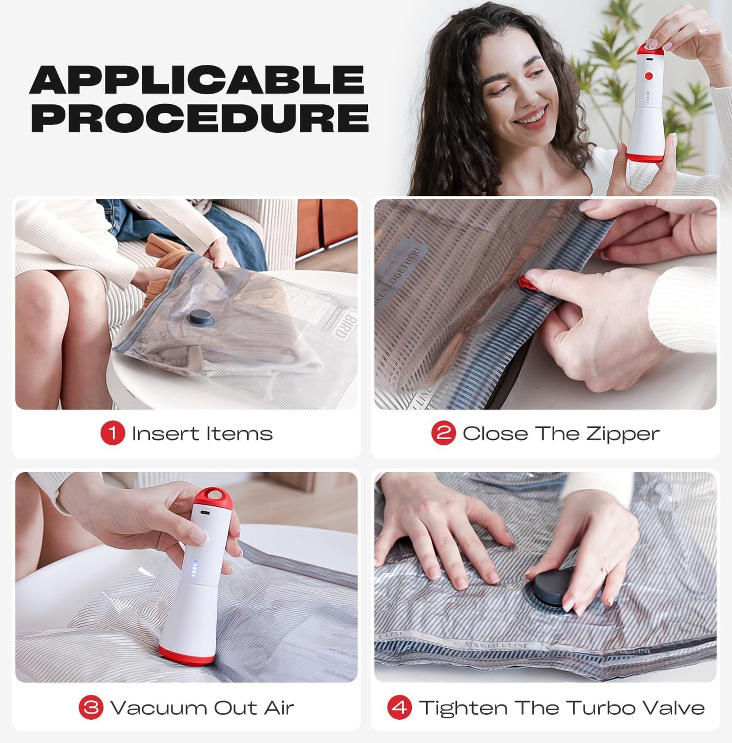 Vacuum Seal Bags for Clothing, 18 Pack Travel Vacuum Storage Bags with USB Pump, Carry On Compression Packing Bag for Luggage, Space Saver Travel Kit for Clothes