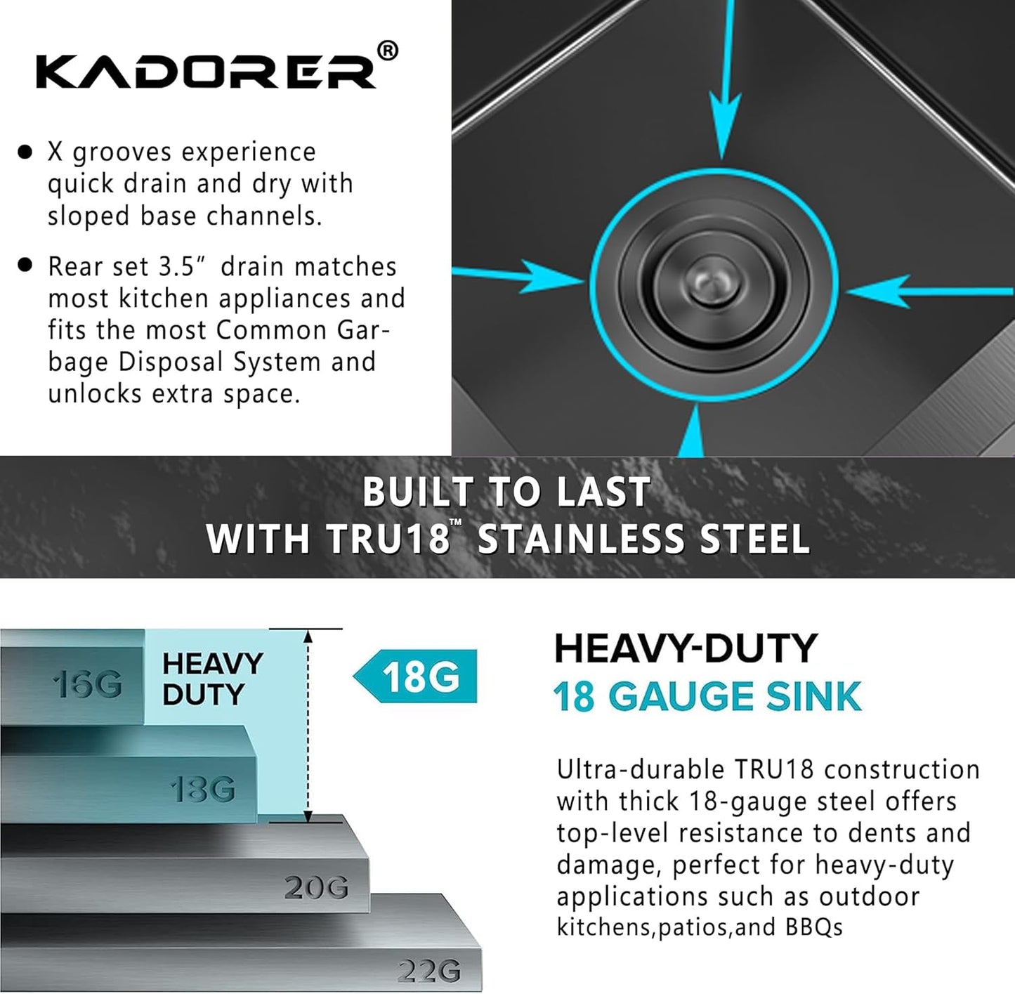 13 x 15 Inch Black Drop In Small Kitchen Sink, Single Bowl Topmount Bar Prep Sink - 18 Gauge Stainless Steel with Basket Strainer