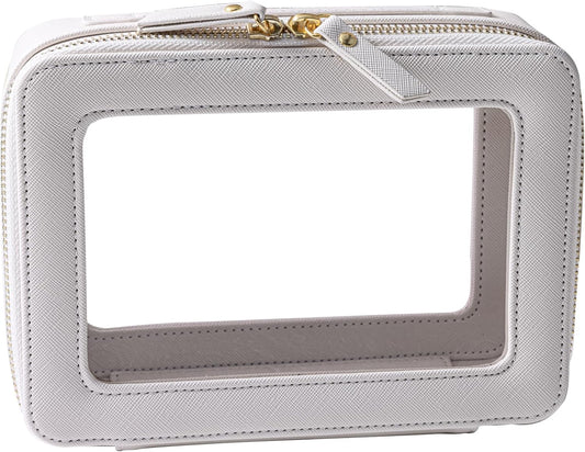 SANHECUN Toiletry bag waterproof cosmetic organizer with handle lagre opening for travelling