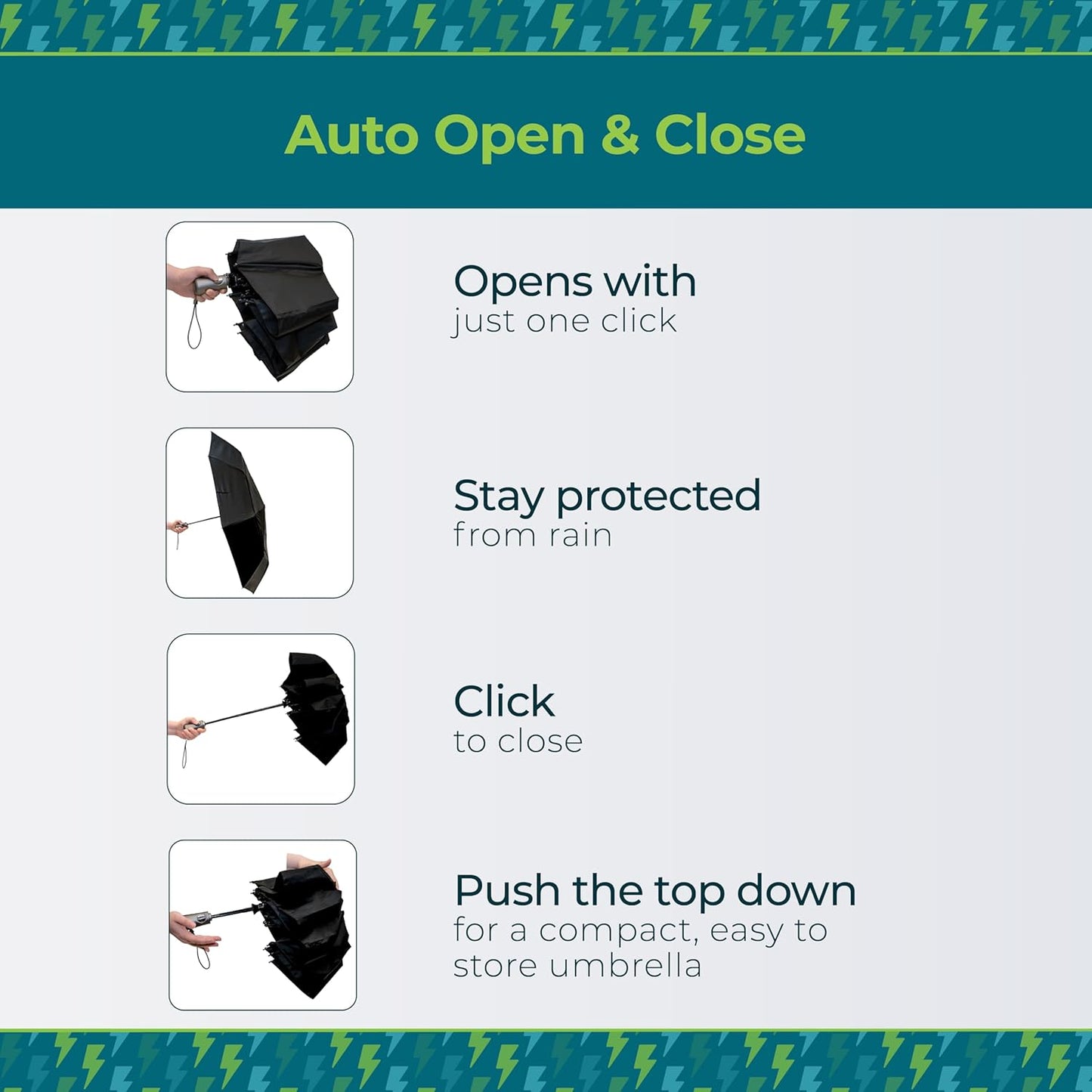 totes Men's and Women's Ultimate Folding Umbrella with Auto Open Close Windproof Sun Protection