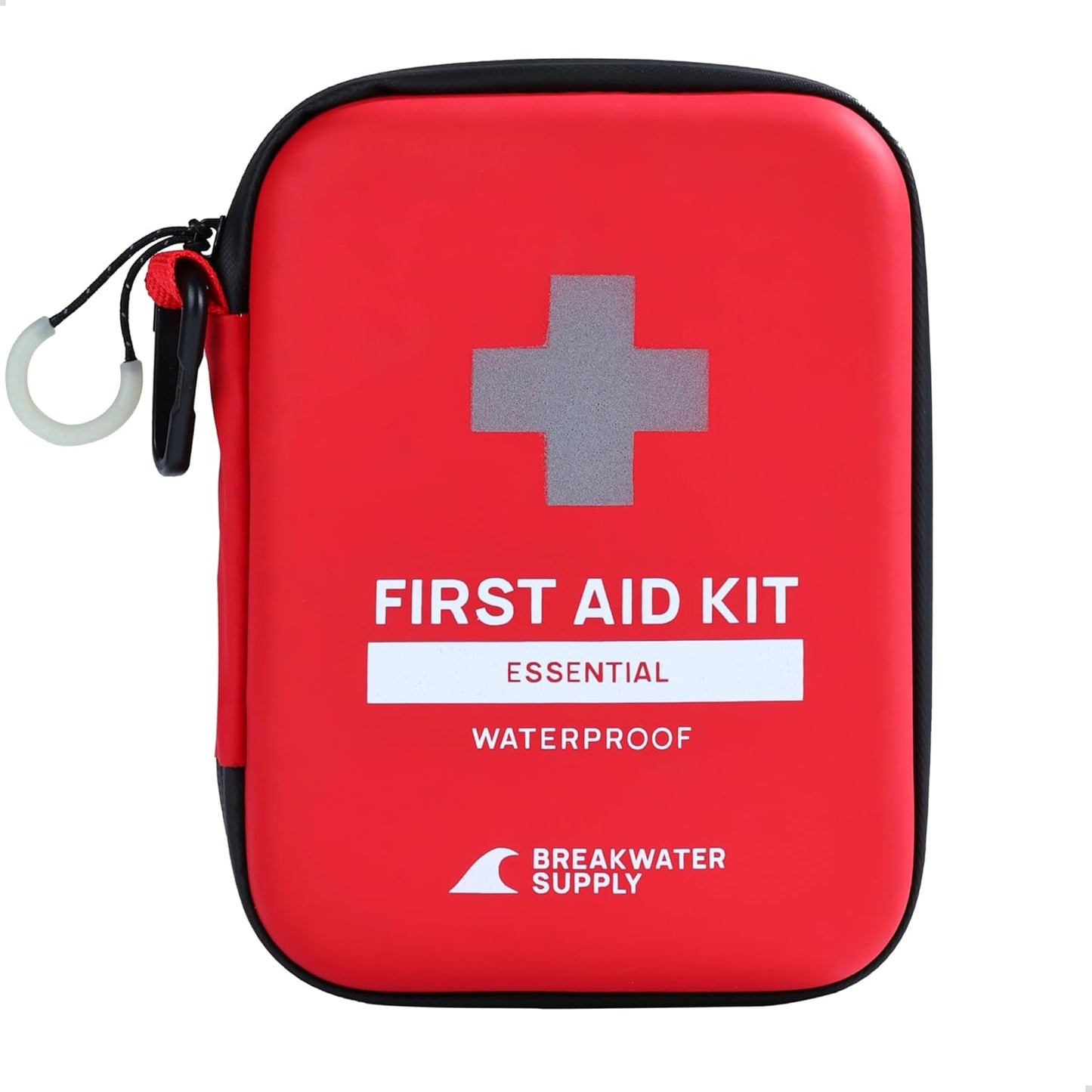 Breakwater Supply™ First Aid Kit for Car, Home, Office, Travel, Dorm, Businesses, 101 Piece HSA FSA Household & AirBNB Essentials Medical Kit & Emergency Supplies with Ice Pack + Waterproof Case Red