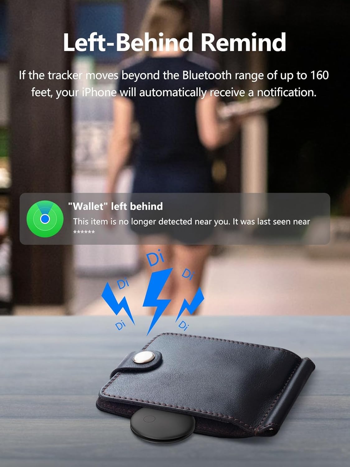 Tracker Tags, Item Finder Work with Apple Find My (iOS Only), Tracking Device Locator Smart Tag for Luggage, Keys, Wallet, Bike, Pets, Bags (Black & White, 2 Pack)