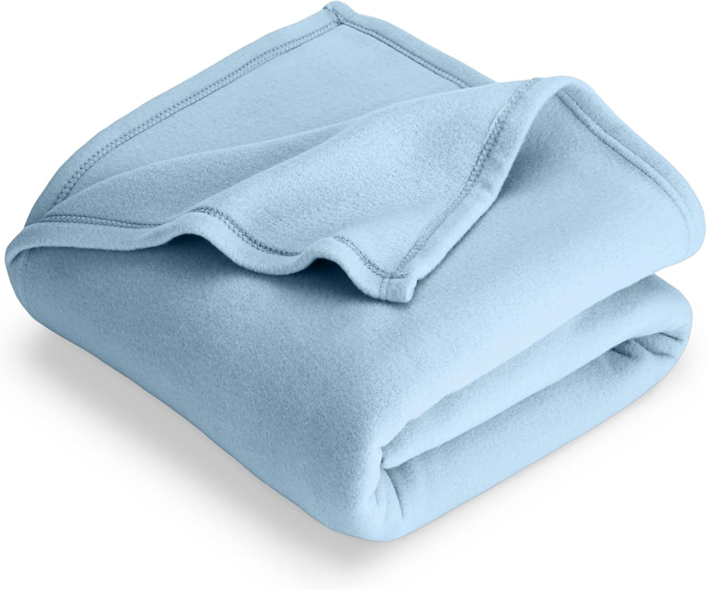 Bare Home Polar Fleece Blanket - Full/Queen - Warm & Cozy - Premium Fleece - Throw for Bed, Sofa, Camping, Travel and Cold Nights - Lightweight Blanket (Full/Queen, Light Blue)