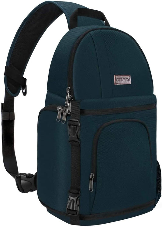 MOSISO Camera Sling Bag, DSLR/SLR/Mirrorless Camera Backpack Case Shockproof Photography Backpack with Tripod Holder & Removable Modular Inserts Compatible with Canon/Nikon/Sony/Fuji