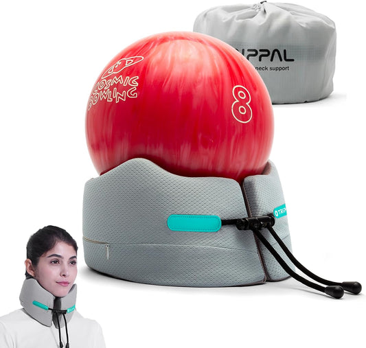 Travel Pillow for Airplane Neck Chin Support Memory Foam Machine Washable Adults Unisex Neck Pillows for Travel Airplane Sleeping Car Office Grey Small