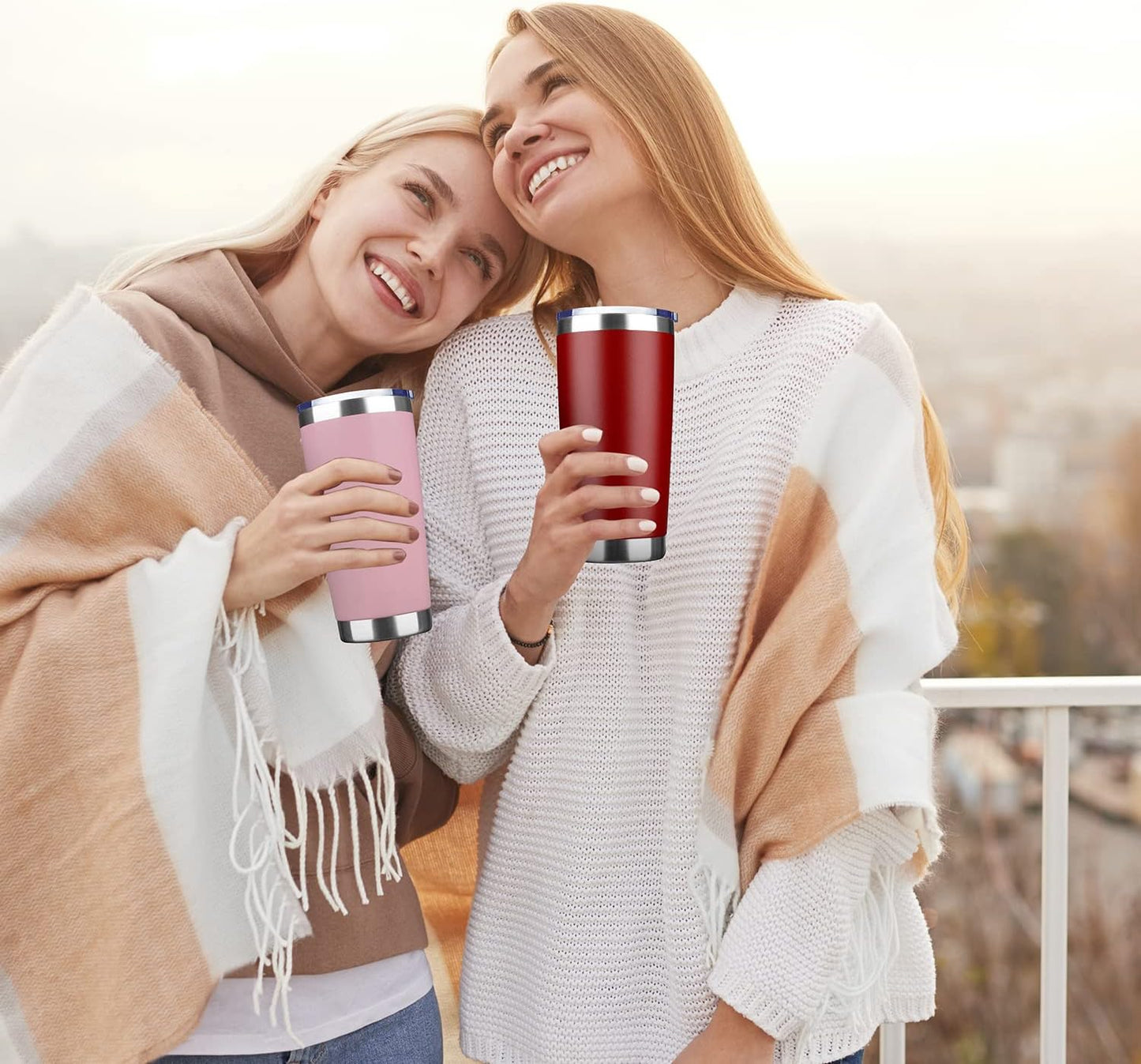 20oz Tumbler Stainless Steel Vacuum Insulated Mug with Lid, Double Wall Travel Mug, Durable Powder Coated Coffee Cup, Suitable for Ice Drinks and Hot Beverage (New Mix 12 pack)