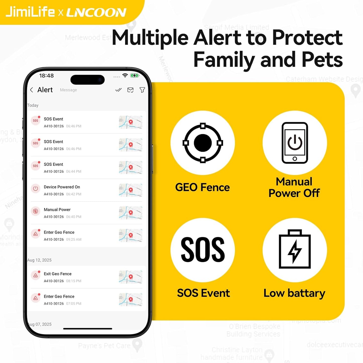Mini GPS Tracker, Locator with SOS Button Real-Time GPS Tracking Device | GEO-Fence | Battery Alert | for Kid | Elderly | Dog - Subscription Required