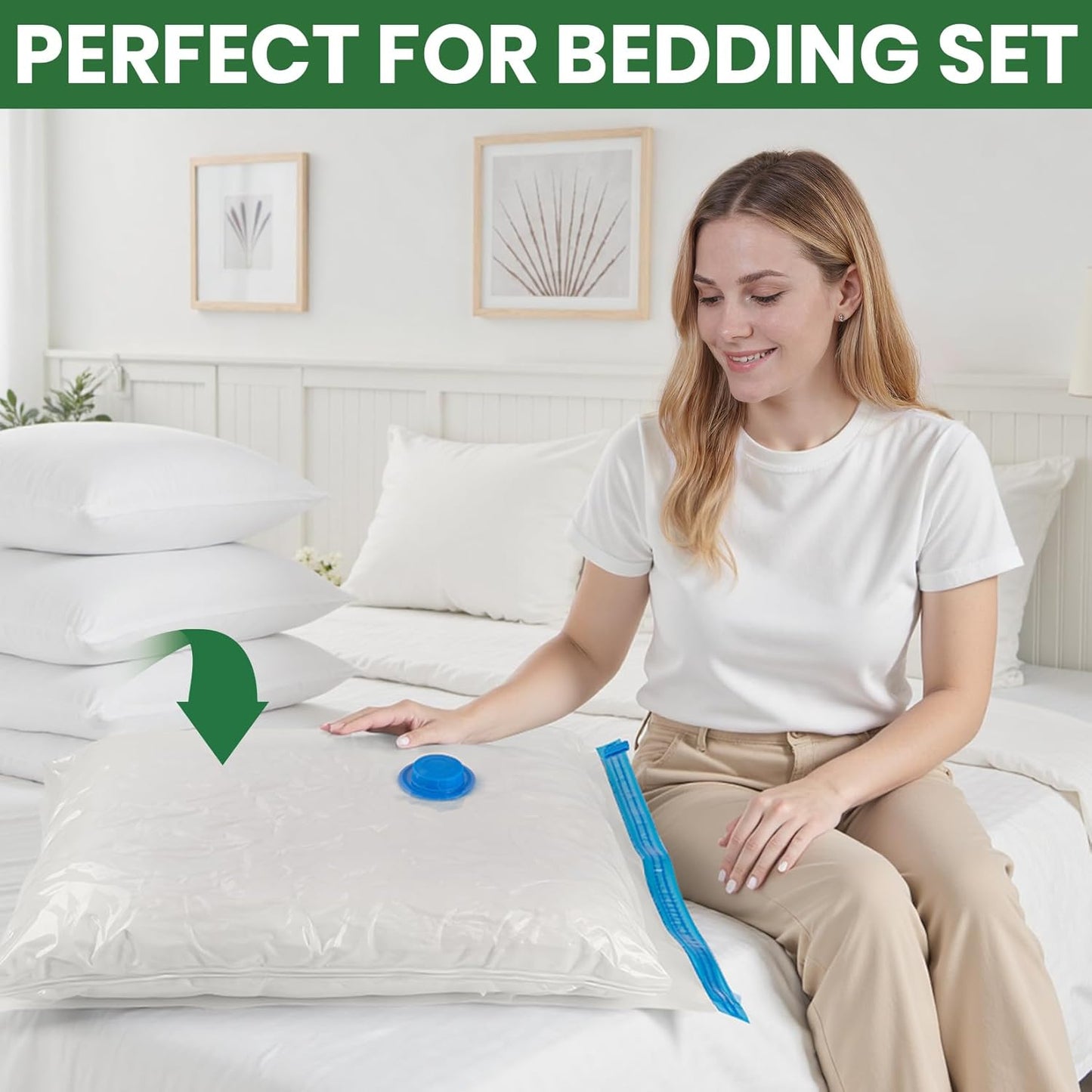 Vacuum Storage Bags,30Pack Vacuum Seal Bags for Clothing,Travel,Clothes,Comforters,Blankets,Pillows-6 Jumbo+6 Large+6 Medium+6 Small+6 Roll Up Space Saving Bag Hand Pump Included