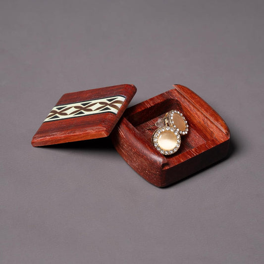 1pcs Handcrafted Wooden Pill Case for Purse - Elegant Rosewood Pill Box Organizer, Discreet Wallet-Size Storage for Medications, Jewelry & Essentials