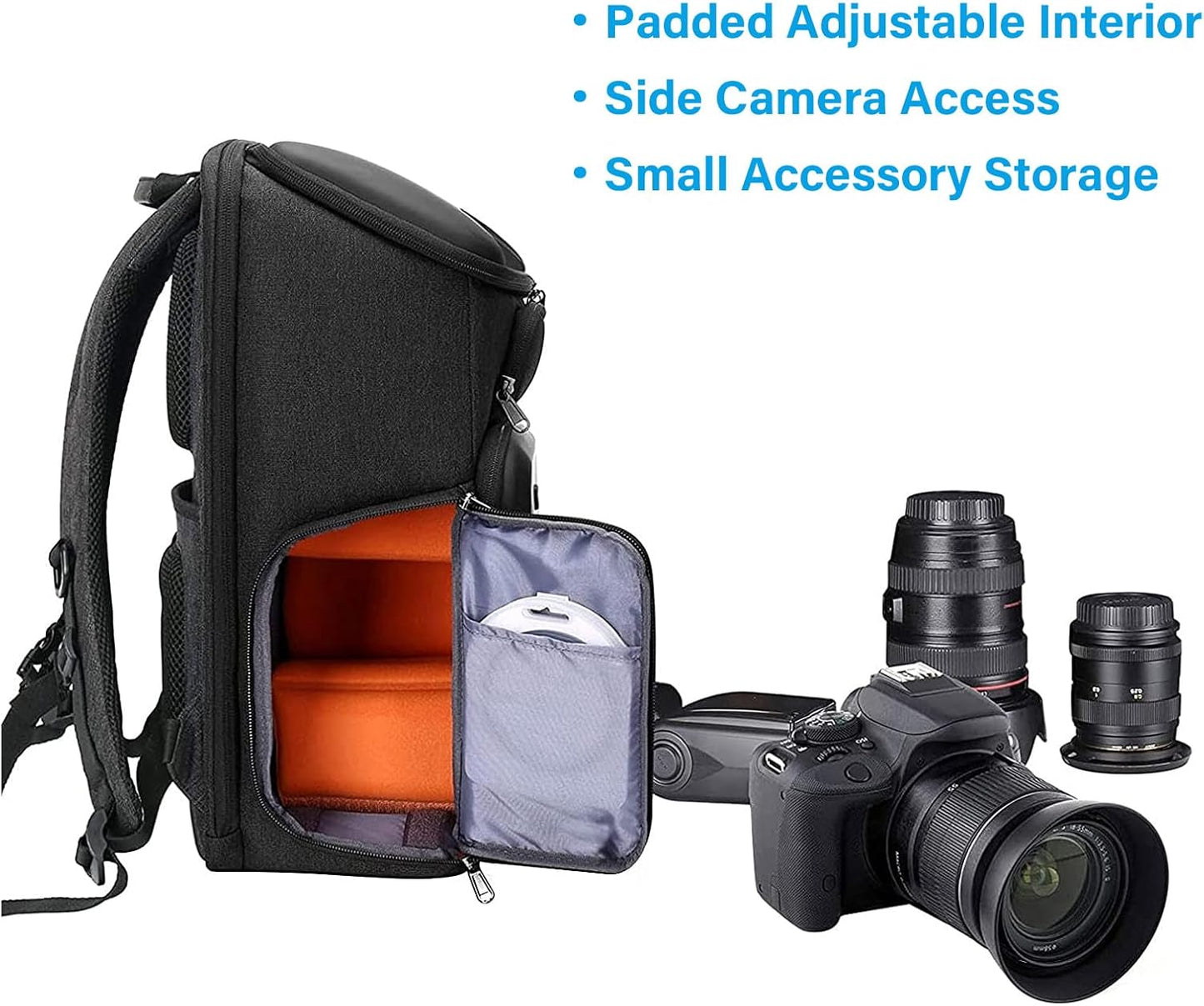 MOSISO Camera Backpack,DSLR/SLR/Mirrorless Photography Waterproof 17.3 inch Camera Bag with Front Hard Shell&Laptop Compartment&Tripod Holder&Rain Cover Compatible with Canon/Nikon/Sony, Space Gray