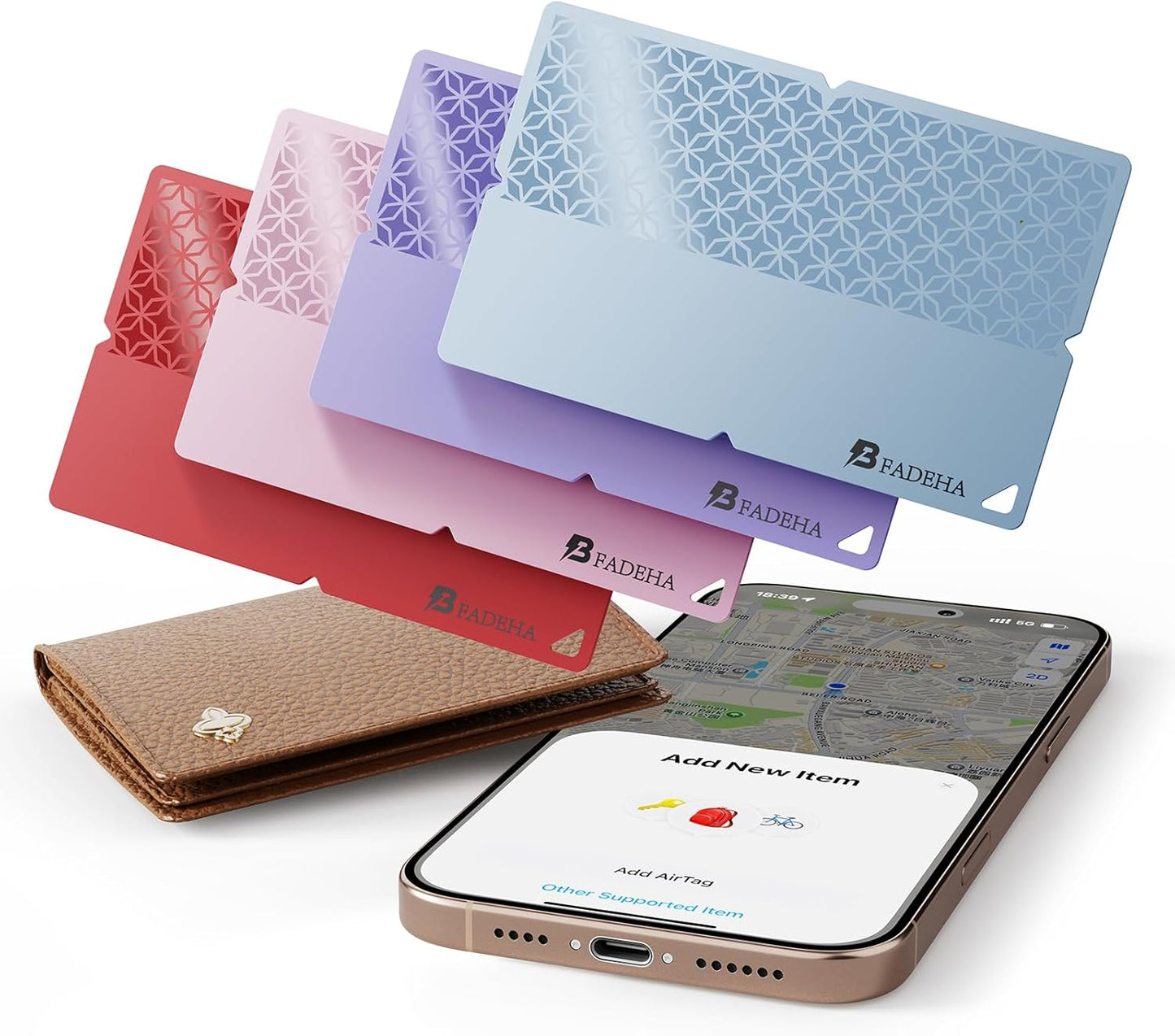 2025 [Apple MFi Certified] (iOS Only) Bluetooth Tracker Smart Finder for Apple Find My, iPhone Card Wallet Finder GPS Tracker, 5-10 Years Battery, Keys Finder and Item Locator for Keys, Bags, Passport