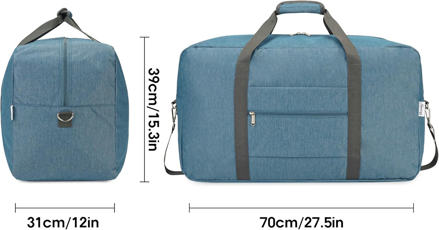 28 inch Extra Large Travel Duffel Bag Foldable Weekender Packable Lightweight Luggage Bag Overnight for Women and Men 85L (Navy Blue)