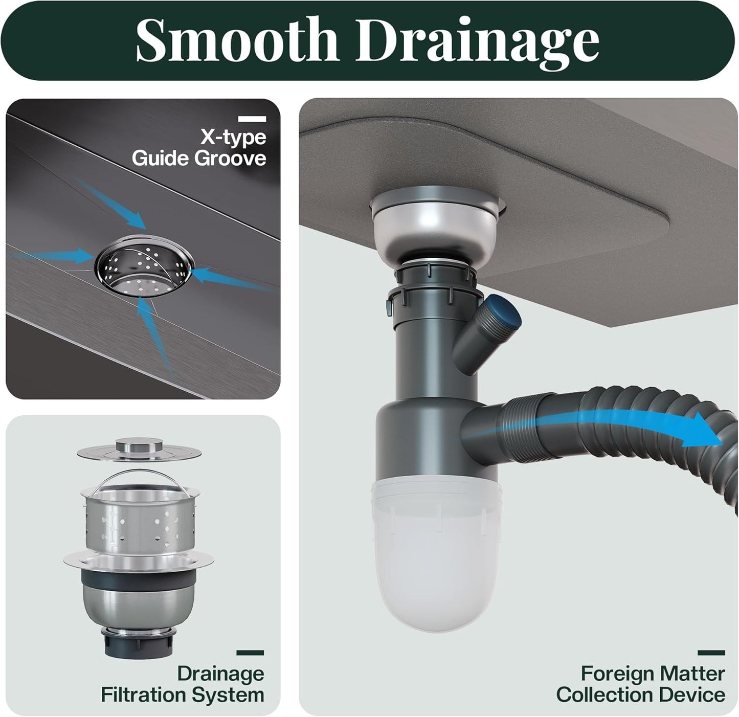 32.5-Inch Undermount Kitchen Sink Workstation, 16 Gauge Stainless Steel Single Bowl Kitchen Sink with Cutting Board, Drying Rack, Roll-Up Rack and Drain Assembly