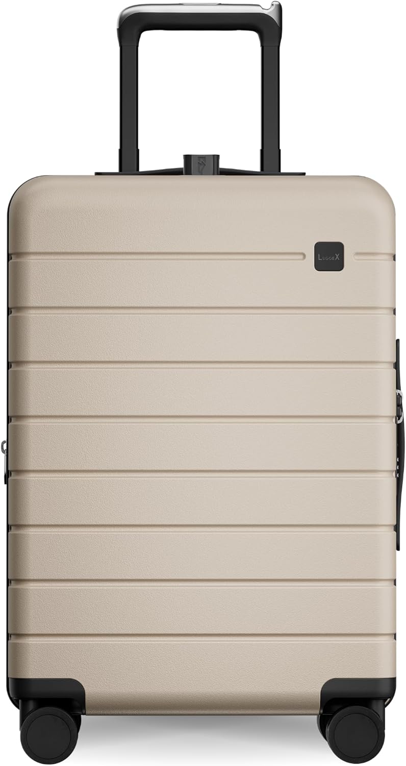 LUGGEX Carry On Luggage HUP3, Accelerate Access with DiHook, Handy Pouch, 20 inch Expandable Hard Shell Suitcases with Spinner Wheels