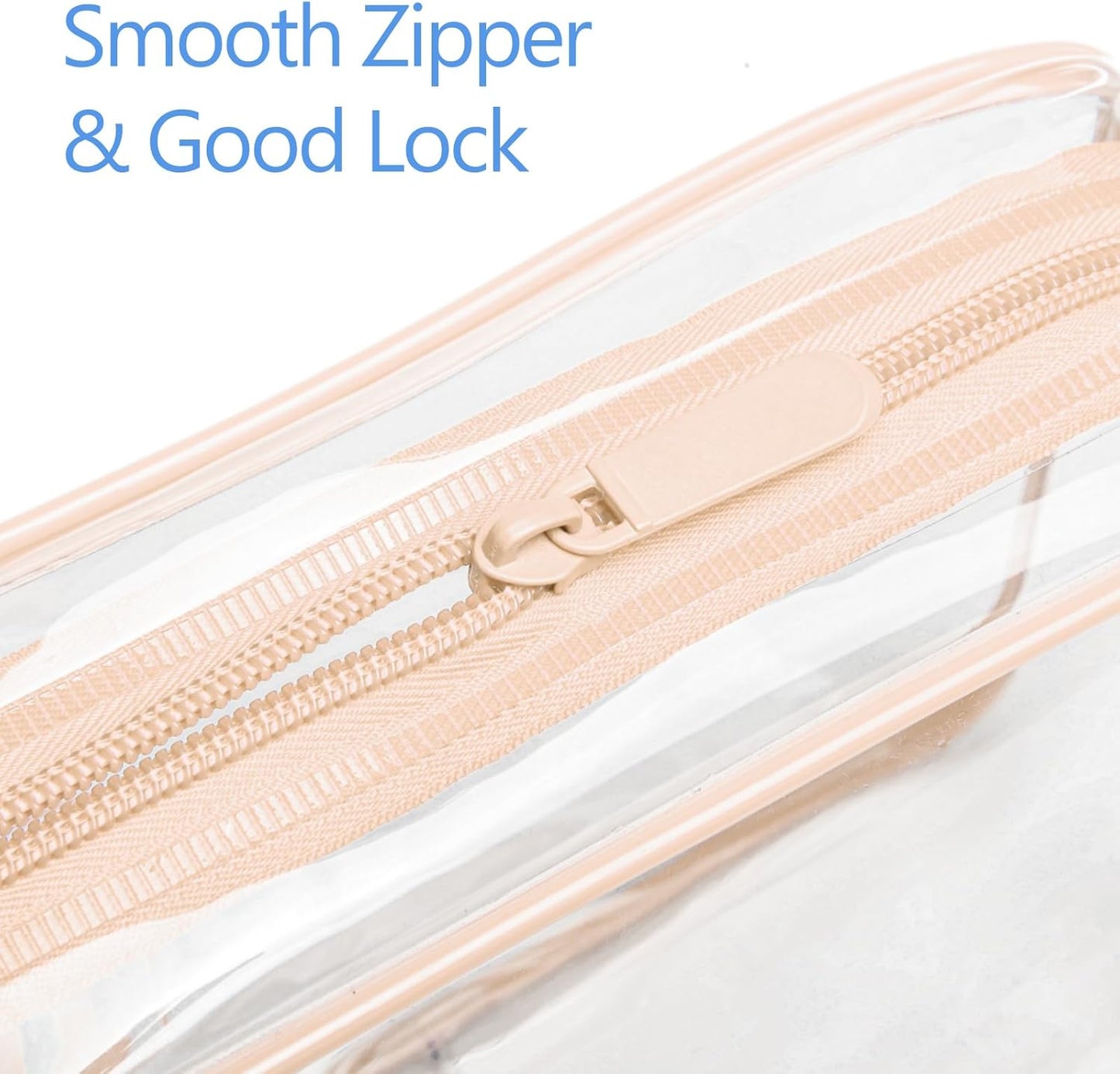 PACKISM TSA Approved Toiletry Bag - 4 Pack Upgrade Color-Edged Clear Makeup Bag, Clear Toiletry Bag For Traveling Fits Various Storage Needs, Pink