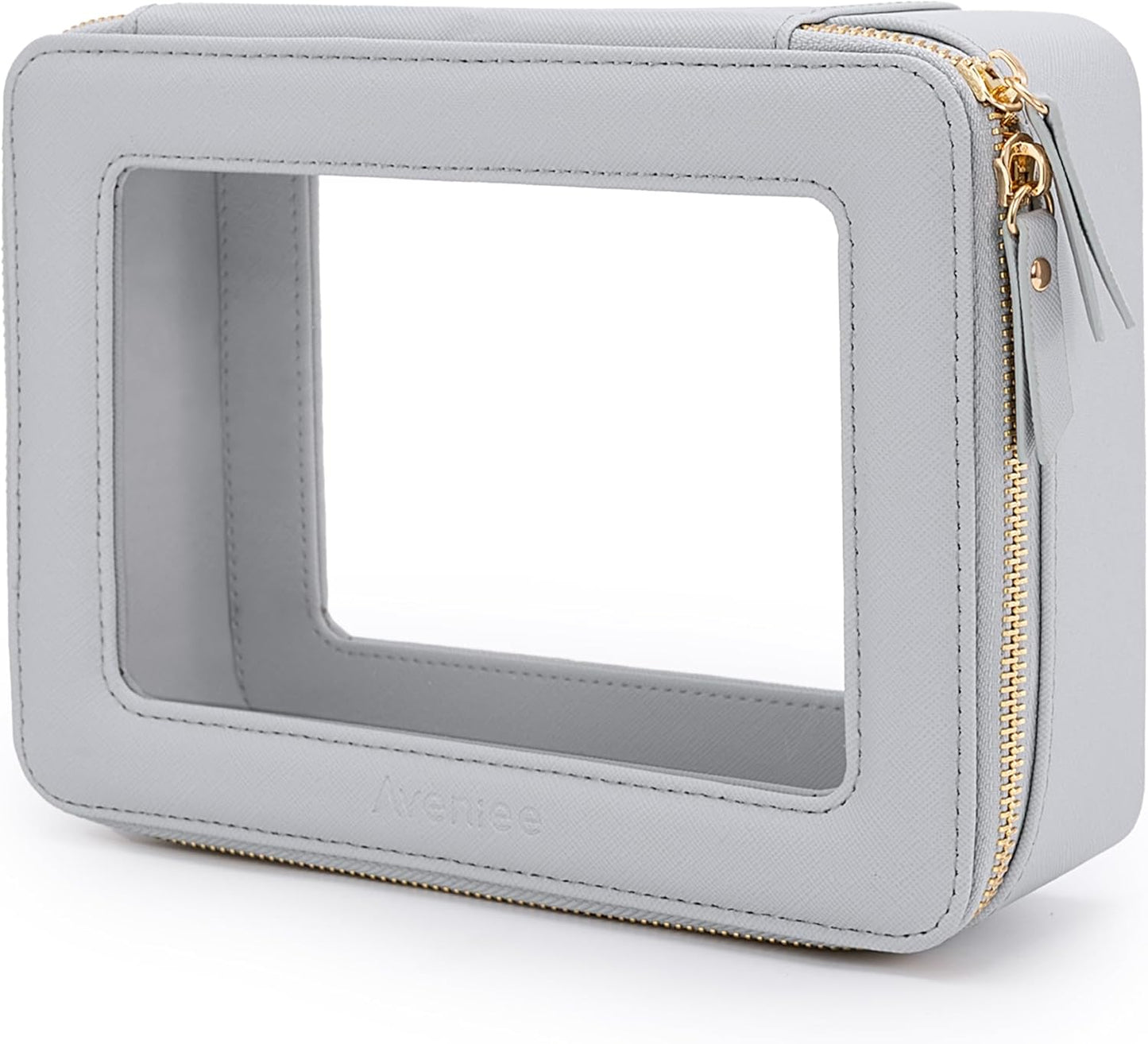 Aveniee Clear Makeup Bag Organizer,Large Travel Toiletry Bag for Women, Waterproof Cosmetic Pouch with Zippers,Car Organizers and Storage Case for Accessories,Blue