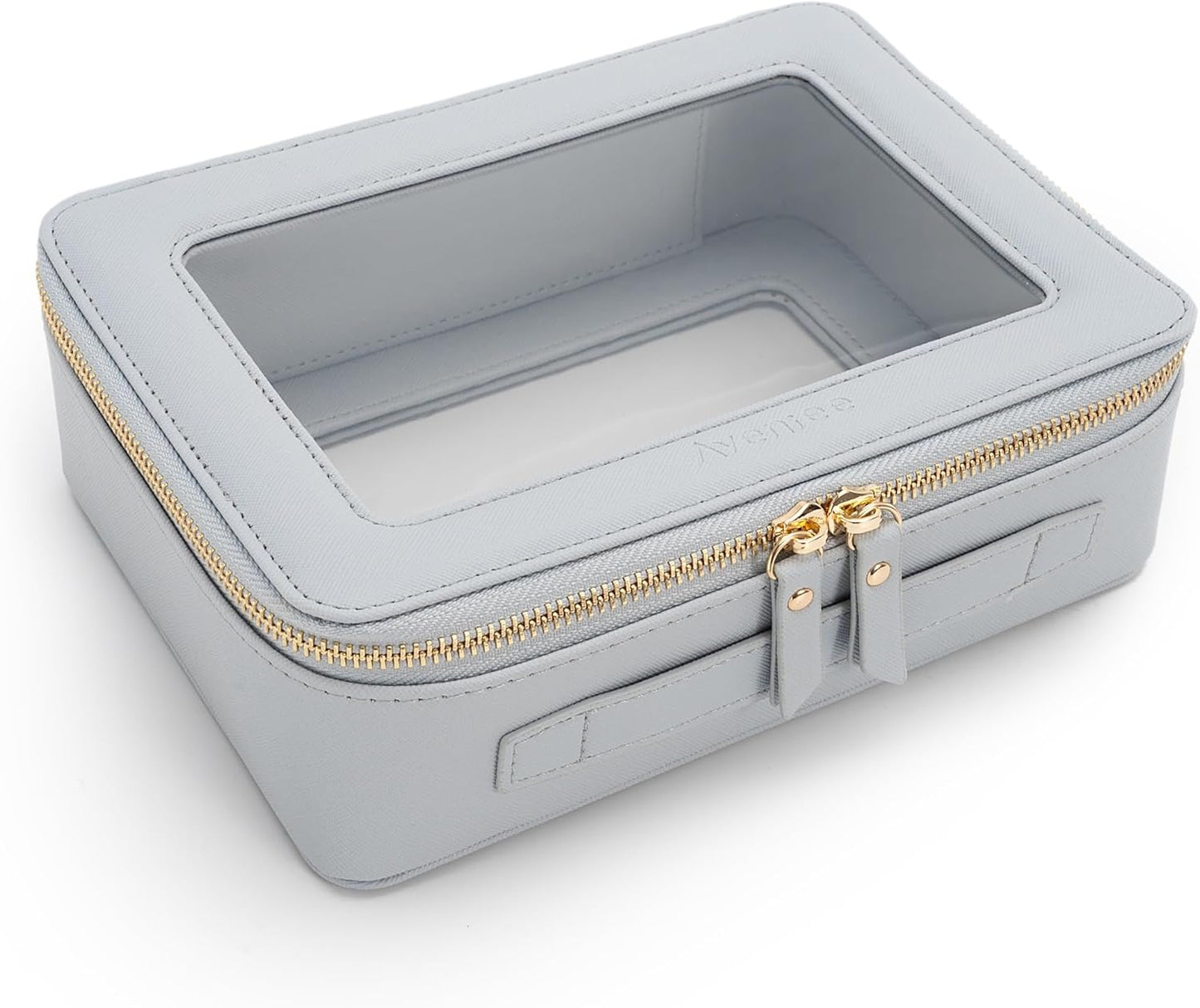 Aveniee Clear Makeup Bag Organizer,Large Travel Toiletry Bag for Women, Waterproof Cosmetic Pouch with Zippers,Car Organizers and Storage Case for Accessories,Blue