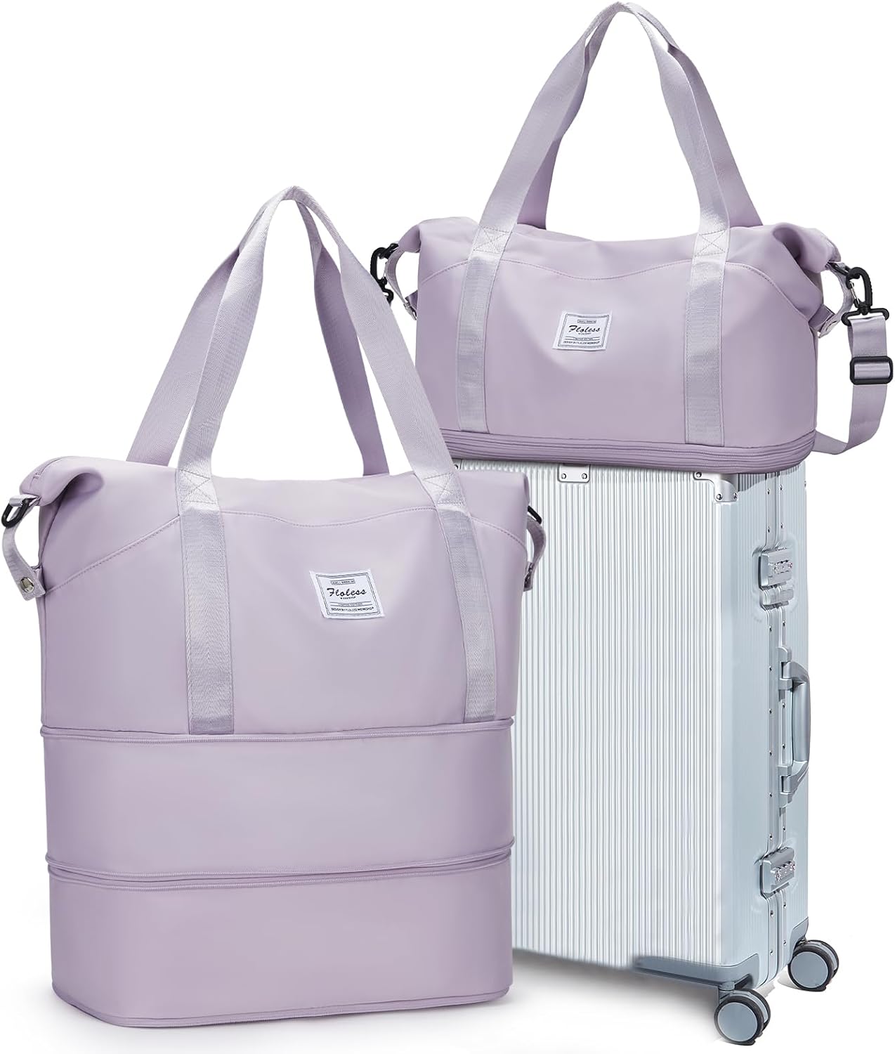 Travel Duffel Bag, Sports Tote Gym Bag, Shoulder Weekender Overnight Bag for Women