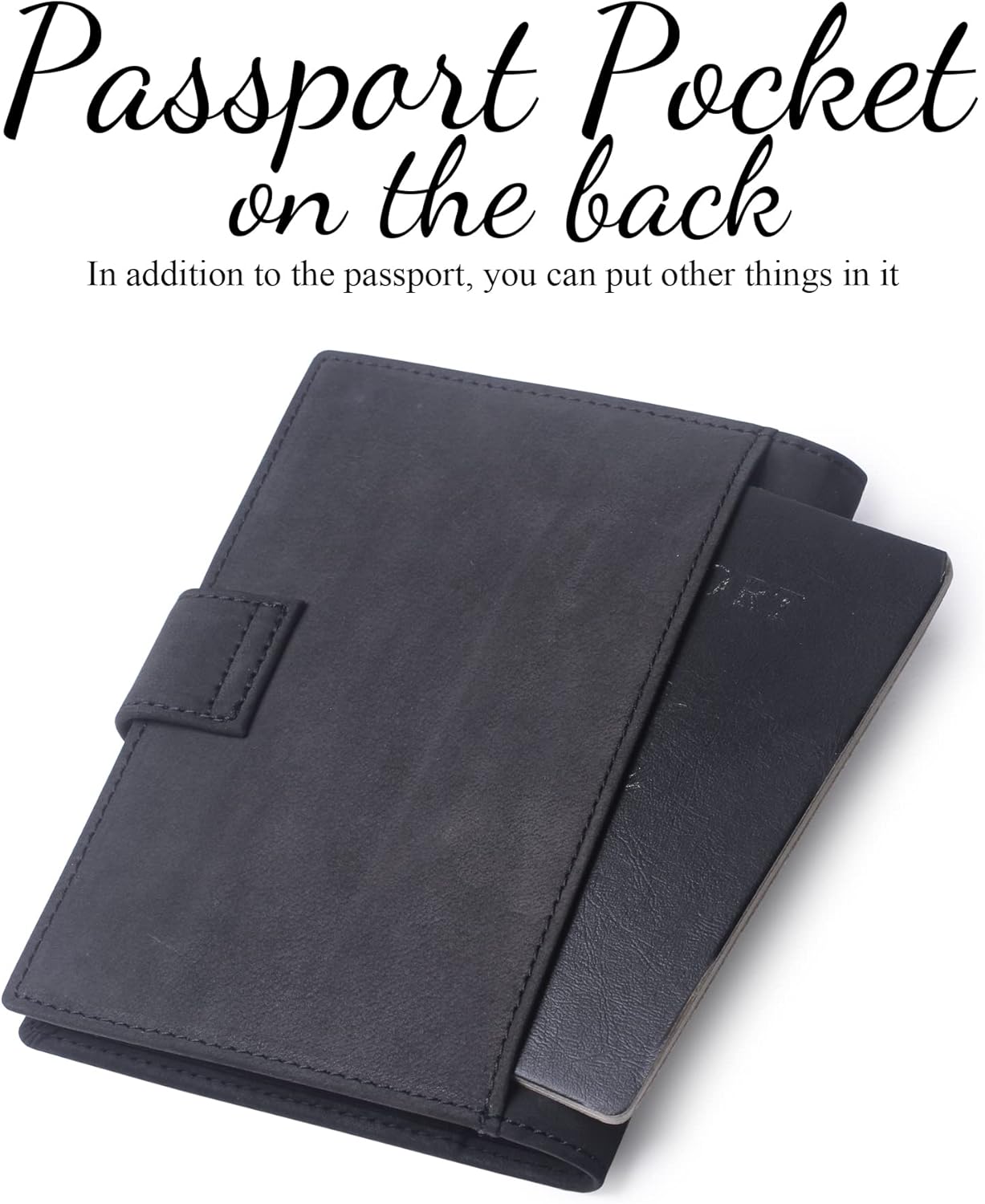 Genuine Leather Passport Case, RFID Passport Cover with Credit Card Holder for Women and Men Family ID Travel