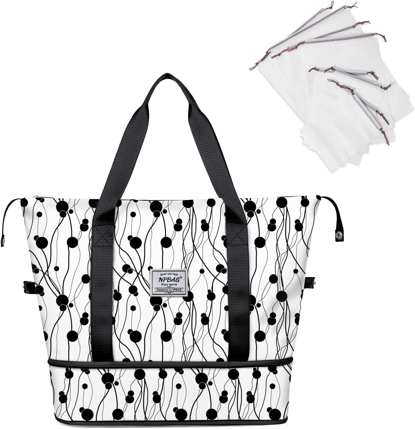 NPBAG Women Travel Duffel, Multi Functional Large Expandable Weekender Carry-on Tote, Gym Workout Overnight Bag, Mommy Hospital Bag for Labor and Delivery