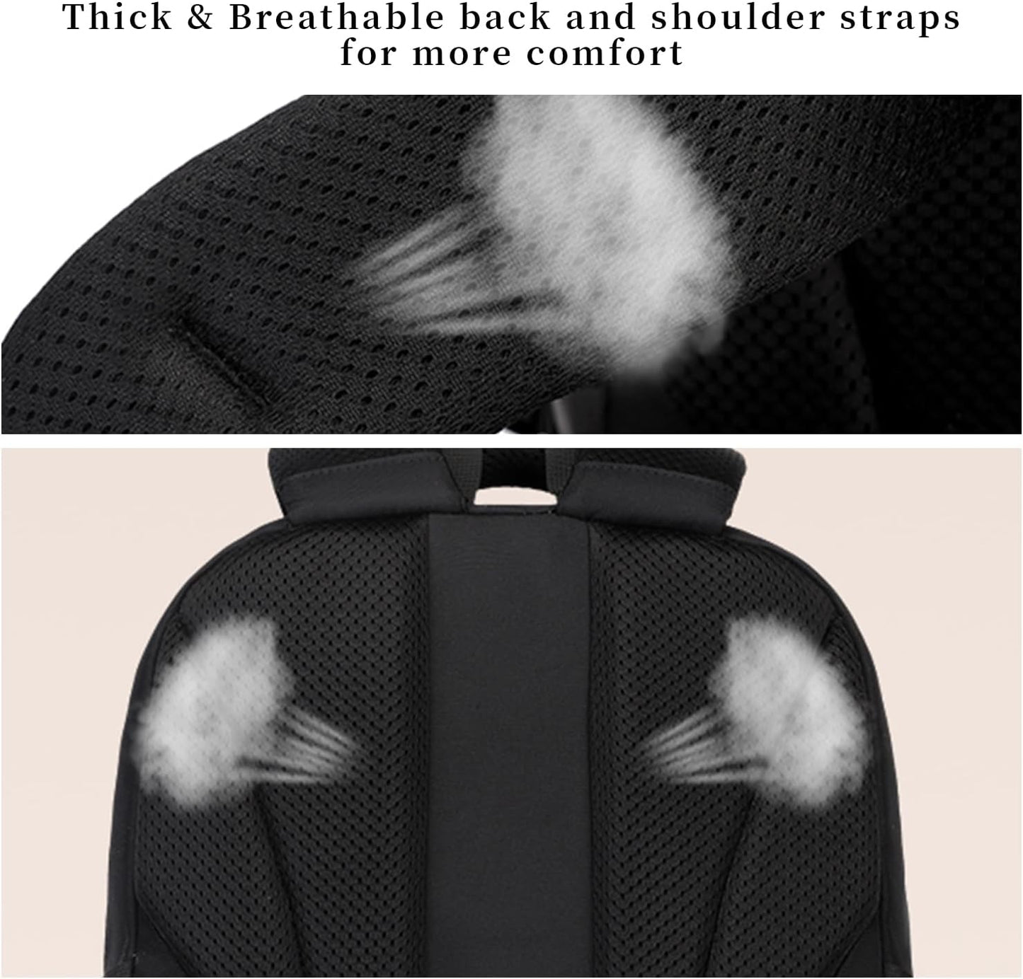 Lanola College Backpack Casual Daypacks for Men, Women & Students, Perfect Daily Backpack for School, Work, and Travel, Fits 17.3 Inch Laptop (Beige)