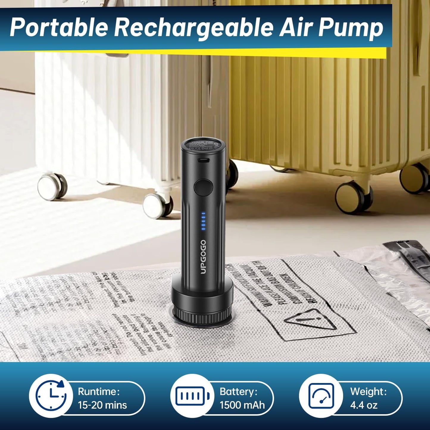 Combo 20 Pack Travel Vacuum Bags for Luggage with Portable Electric Pump,Vacuum Seal Bags for Clothing,Packing Cubes Compression,Cruise Ship and Travel Essentials