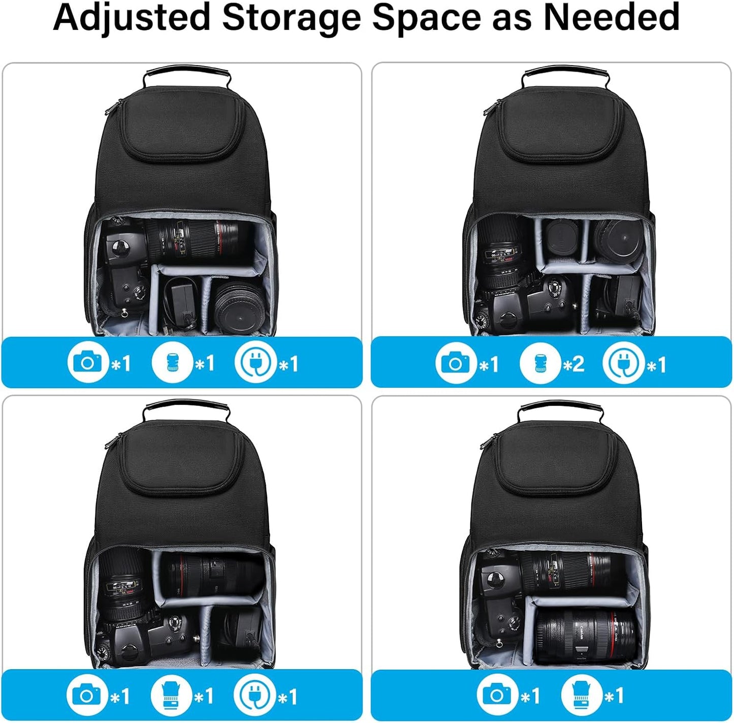 MOSISO Camera Sling Bag, DSLR/SLR/Mirrorless Camera Case Crossbody Photography Backpack with Tripod Holder&Removable Modular Inserts&PU Handle Compatible with Canon/Nikon/Sony, Black