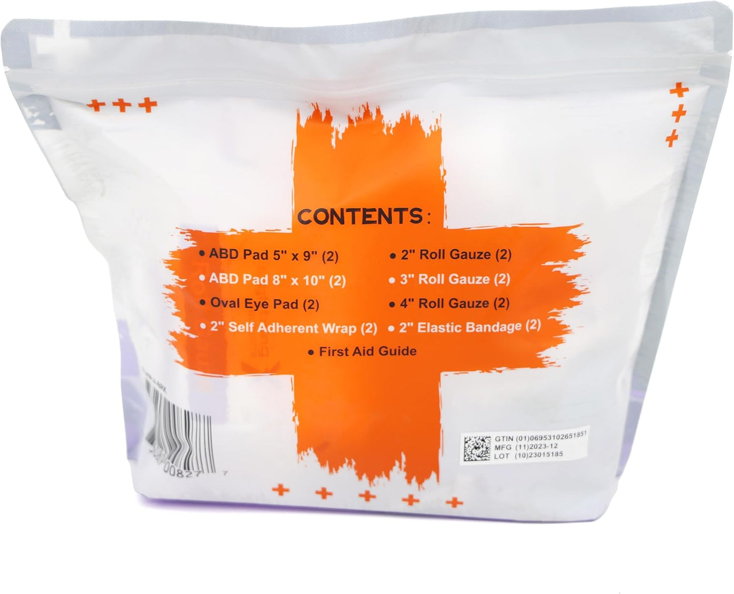 Lightning X EMS/EMT Premium Medical Gauze Bandage Refill Kit for First Responder First Aid Kit + 30 Assorted Fabric Adhesive Bandages