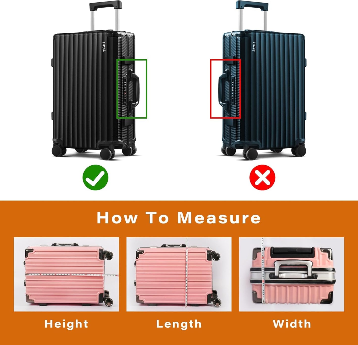 3PCS Clear PVC Suitcase Cover Protectors Transparent Luggage Covers Waterproof Wheeled Suitcase Dust Cover Dustproof Travel Luggage Sleeve Protector 20"+24" 28" (3PCS Upgraded)