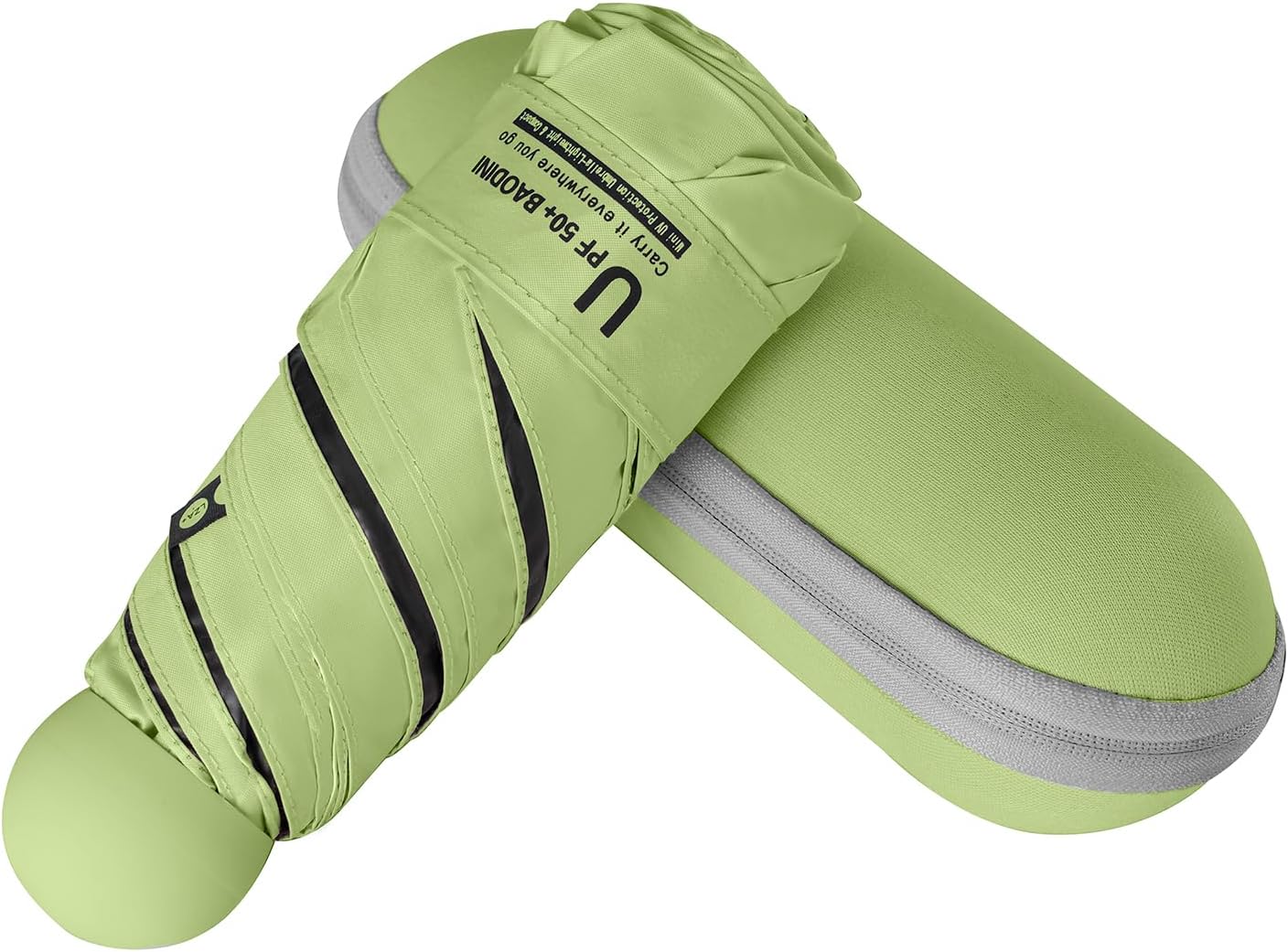 BAODINI Travel Mini Umbrella for Purse With Case Small Compact UV Sun Protection Sun Lightweight Tiny Pocket Umbrella for Women Kids and Men