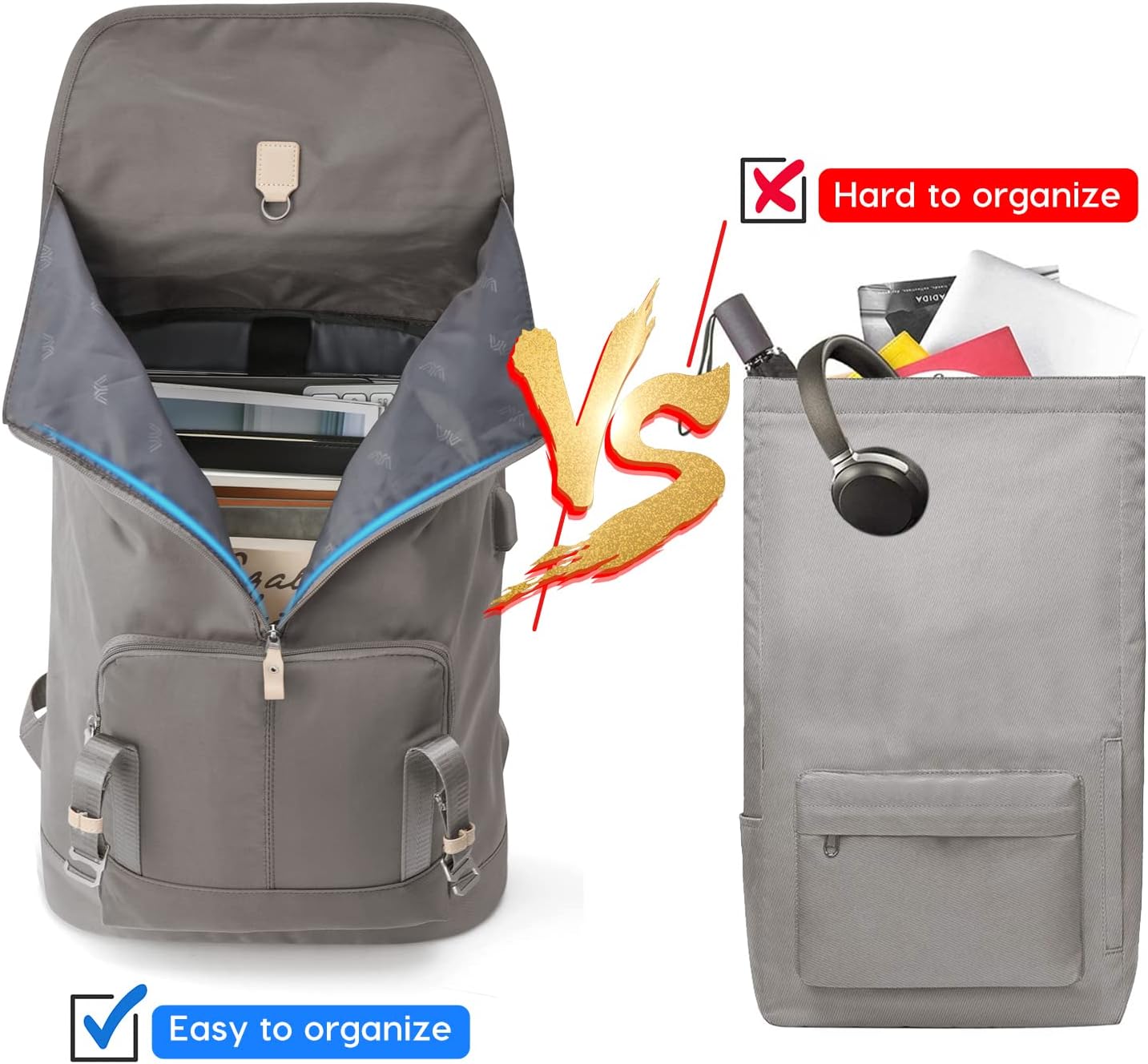 17" Laptop Backpack for Women & Men,Bookbag for Teen Girls & Boys Teenagers for College High School