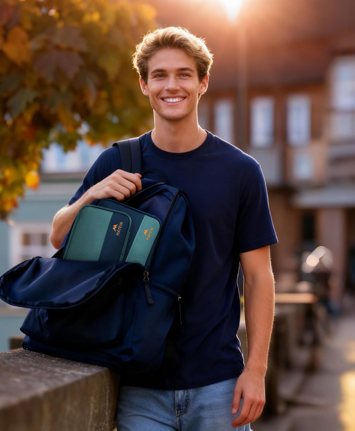 MATEIN Electronics Organizer Travel Case 2 Pack, Water Resistant Backpack Organizer Pouch for Travel Essentials, Cable Storage Bag for Earbuds, Phone & Flash Drive, Tech Gift for Men