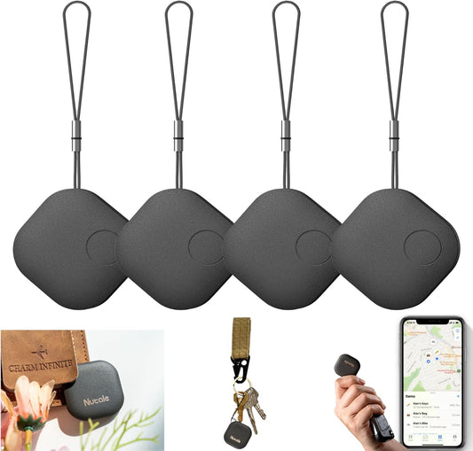 Air Tags-4 Pack Bluetooth Item Finders Work for Apple Find My APP(iOS Only) Tracker Tags for Keys, Luggage, Backpack, Airtags with Lanyard (4)
