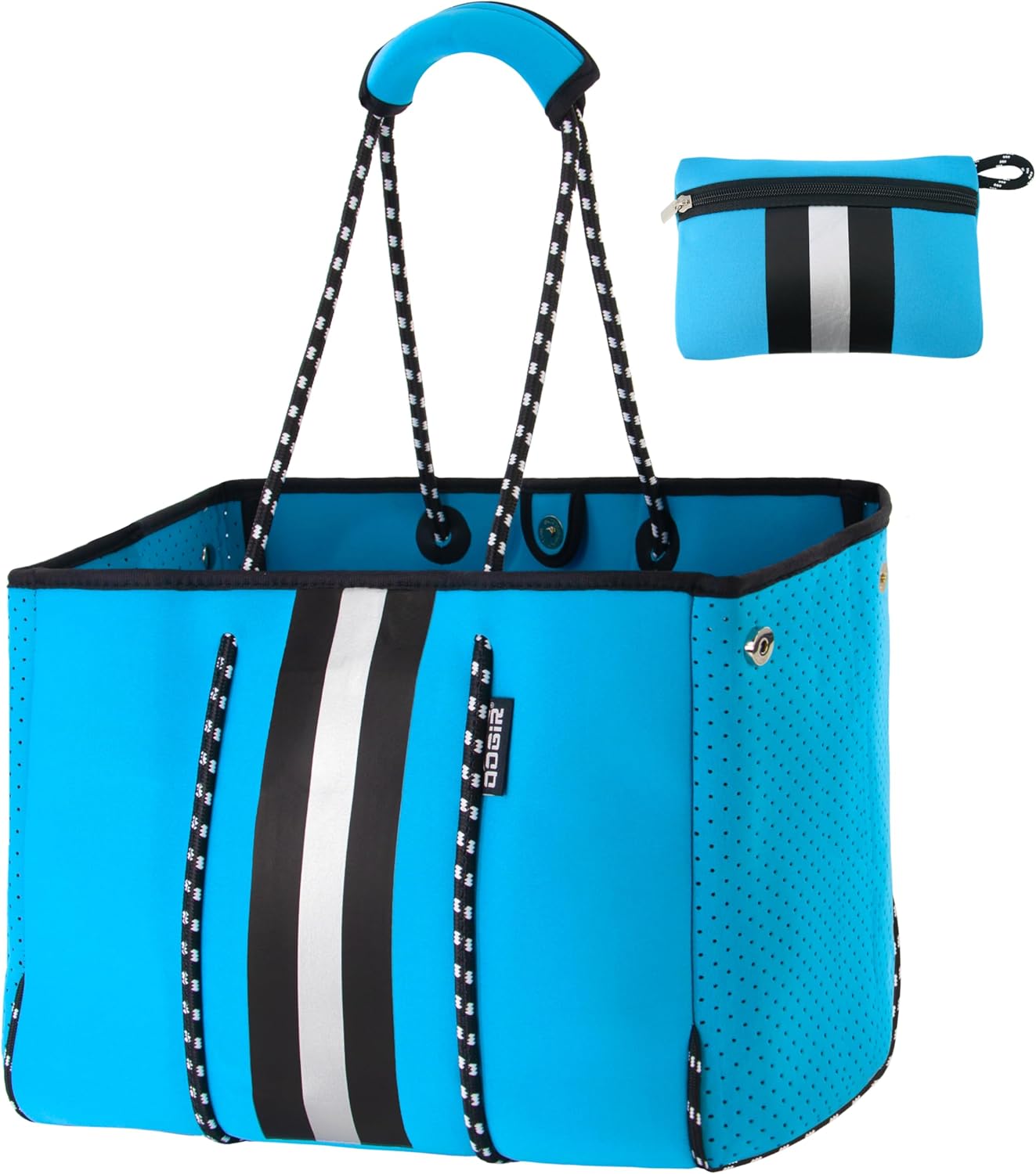 QOGiR Neoprene Multipurpose Beach Bag Tote with Inner Zipper Pocket … … … …