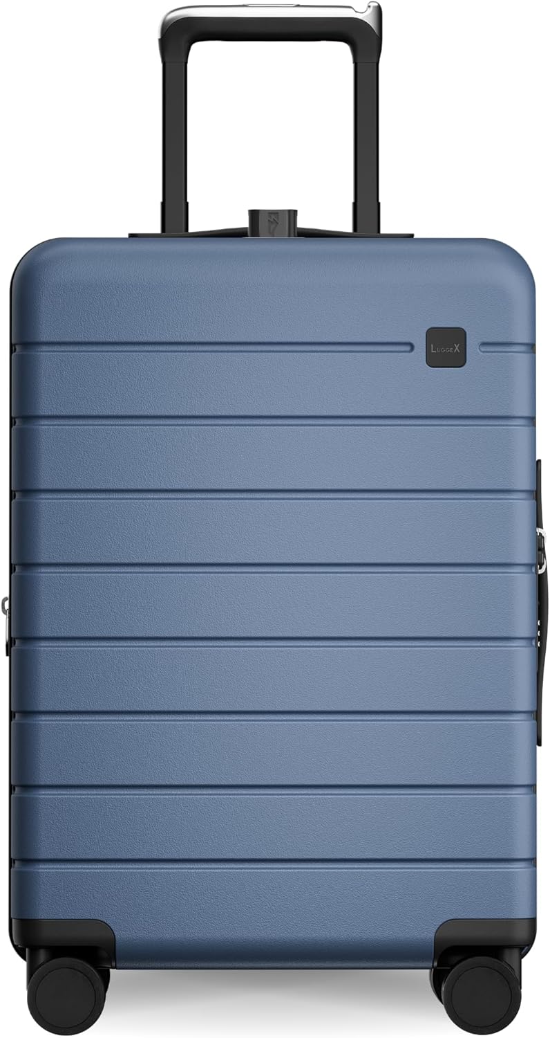 LUGGEX Carry On Luggage HUP3, Accelerate Access with DiHook, Handy Pouch, 20 inch Expandable Hard Shell Suitcases with Spinner Wheels