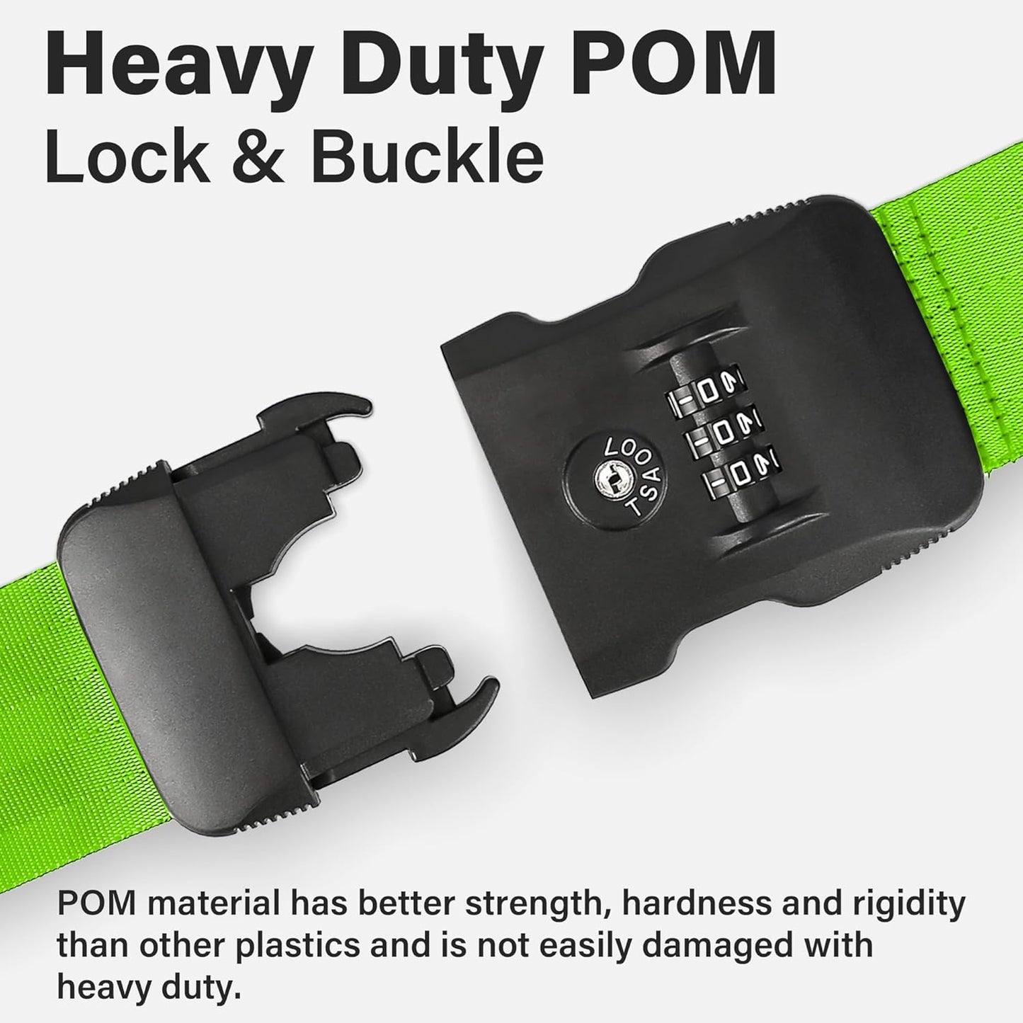 Luggage Straps, Green TSA Approved Luggage Strap Belt with Combination Lock for Suitcases, 2 Pack Adjustable Heavy Duty Cross Suitcase Straps with Name Tags for Travel, Carry On Bags, Protect Luggage