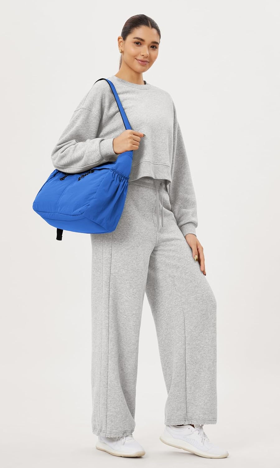 ODODOS 20L Crossbody Tote Bag Large Capacity Lightweight Hobo Shoulder Sling Bags for Gym Shopping Beach Travel