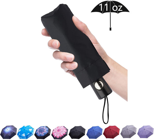 Goothdurs Automatic Mini Travel Windproof Umbrella Compact Auto Open/Close Small Lightweight Folding Rain Umbrellas for Women Men