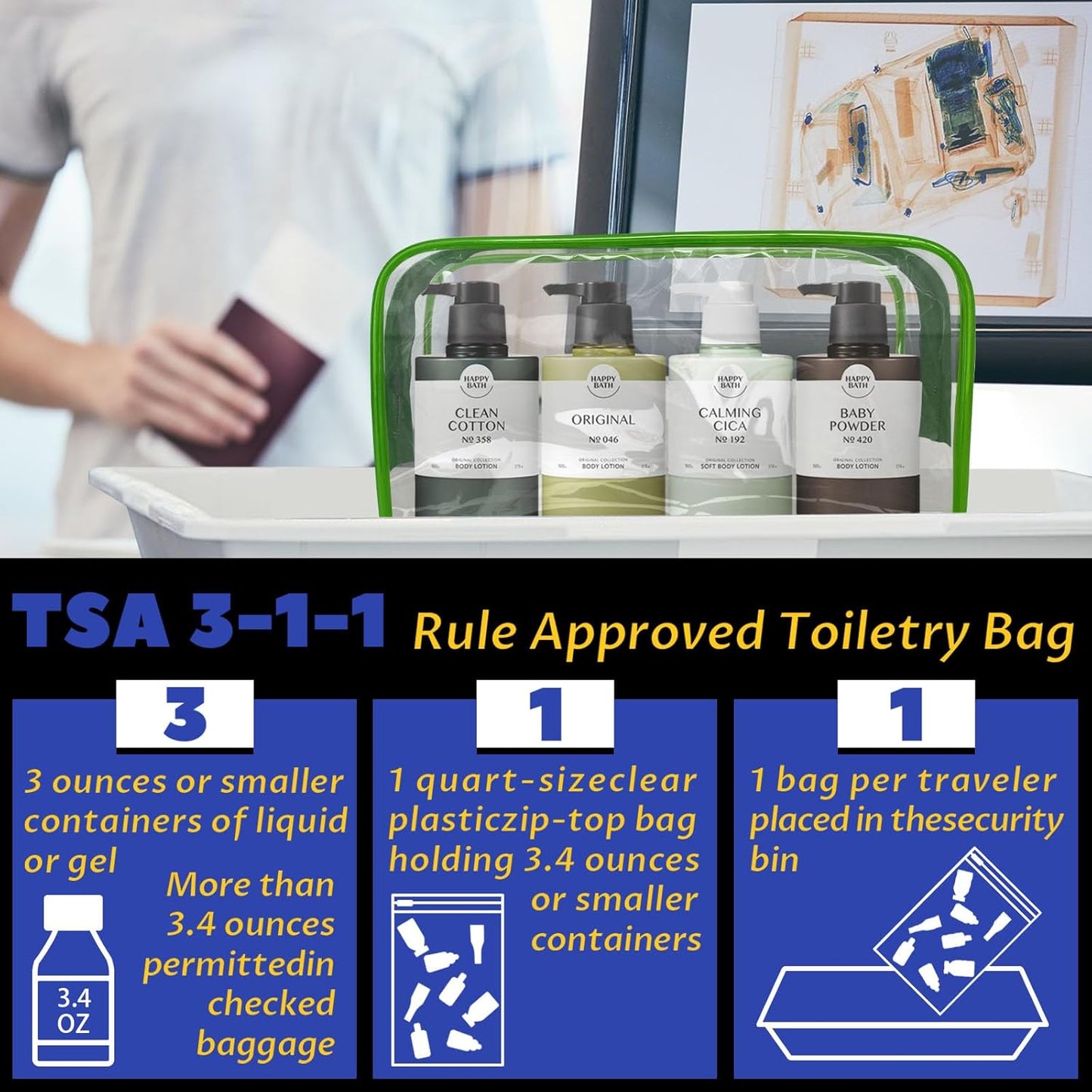 16 Pieces Clear Makeup Bag PVC Zippered Clear Toiletry Carry Pouch Portable Cosmetics Bag Waterproof Makeup Bag Vinyl Plastic Organizer Case for Travel Vacation Bathroom (Green-M)