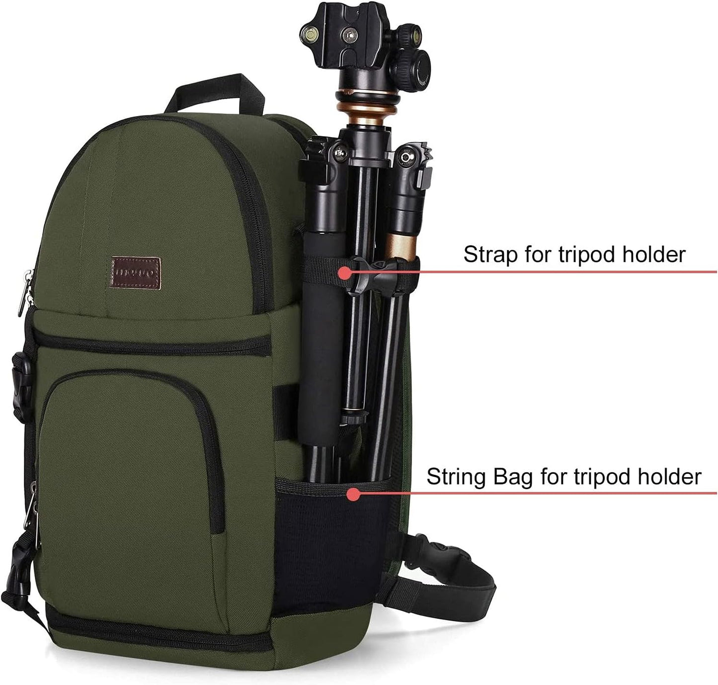 MOSISO Camera Sling Bag, DSLR/SLR/Mirrorless Camera Backpack Case Shockproof Photography Backpack with Tripod Holder & Removable Modular Inserts Compatible with Canon/Nikon/Sony/Fuji