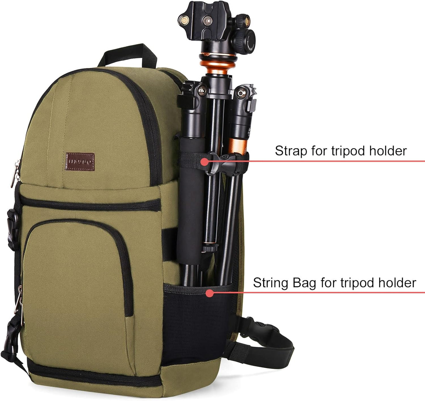 MOSISO Camera Sling Bag, DSLR/SLR/Mirrorless Camera Backpack Case Shockproof Photography Backpack with Tripod Holder & Removable Modular Inserts Compatible with Canon/Nikon/Sony/Fuji
