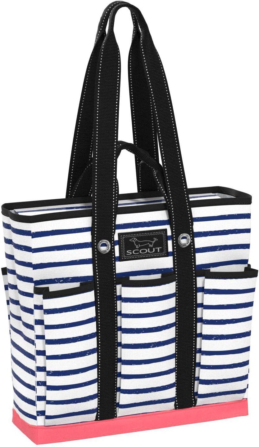 SCOUT Rocket Pocket Tote - Multi-Pocket Travel, Nurse, Teacher, Mom Tote, 7 Pockets Total, Two Sets of Straps, Folds Flat