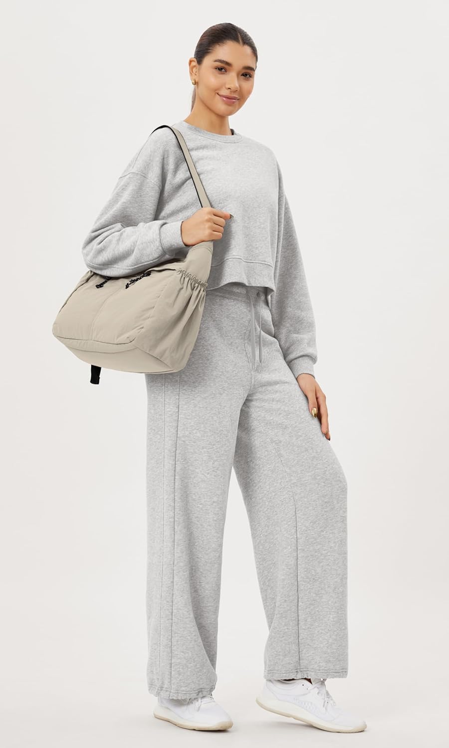 ODODOS 20L Crossbody Tote Bag Large Capacity Lightweight Hobo Shoulder Sling Bags for Gym Shopping Beach Travel