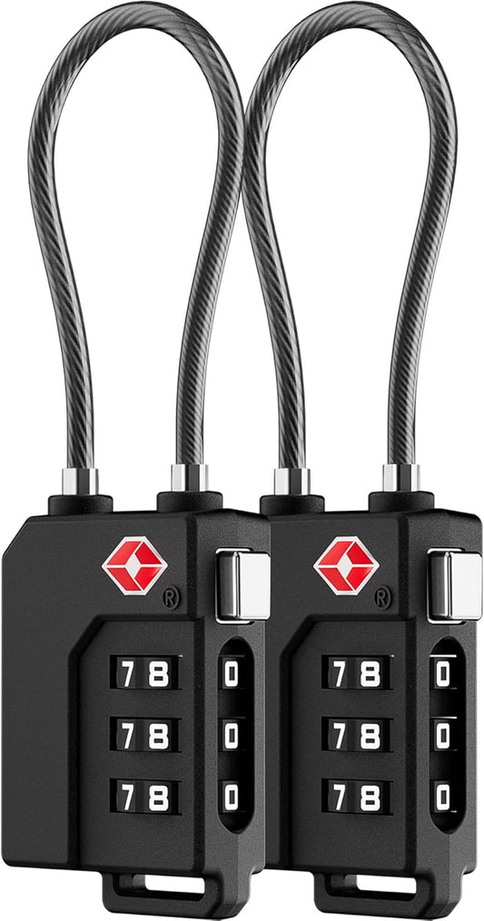 LUGGEX TSA Locks for Luggage, Suitcase Locks TSA Approved, Luggage Locks, Ease of Use & Durable