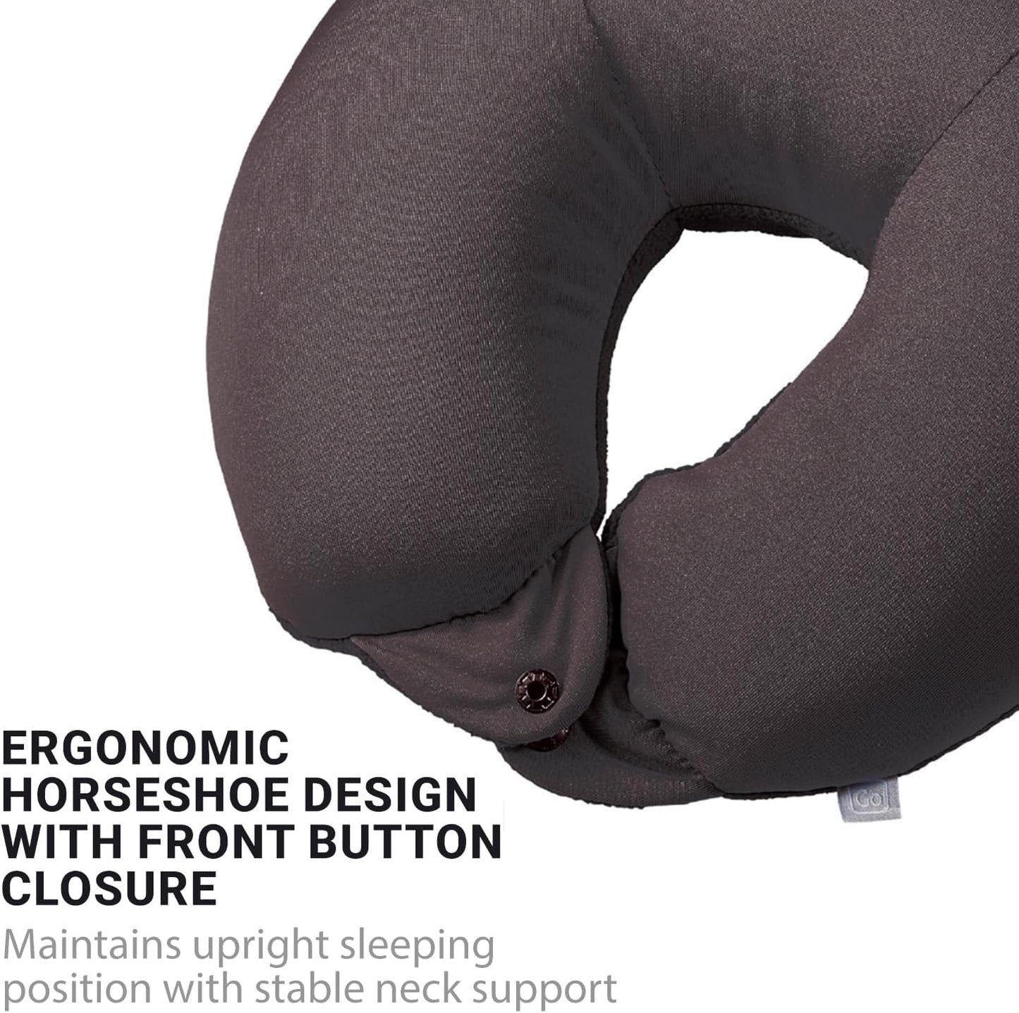 Classic Bean Sleeper, Comfortable Travel Pillow Filled with Micro Polybeans, Neck Pillow for Uninterrupted Sleep, Ideal for Airplane, Bus, Car, and Train, Travel Essentials, Black