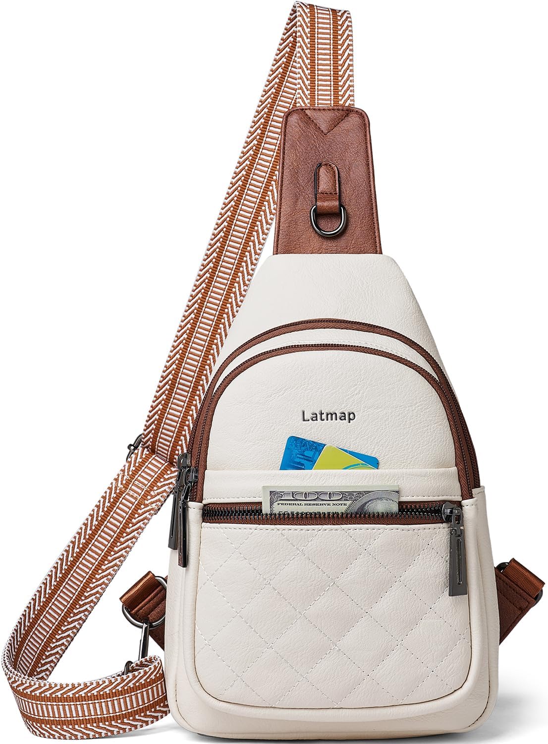 Sling Bag For Women Fanny Pack Crossbody Travel Shoulder Belt Bags Tote Backpack Purse Faux Leather