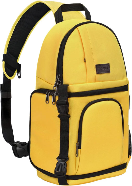 MOSISO Camera Sling Bag, DSLR/SLR/Mirrorless Camera Backpack Case Shockproof Photography Backpack with Tripod Holder & Removable Modular Inserts Compatible with Canon/Nikon/Sony/Fuji