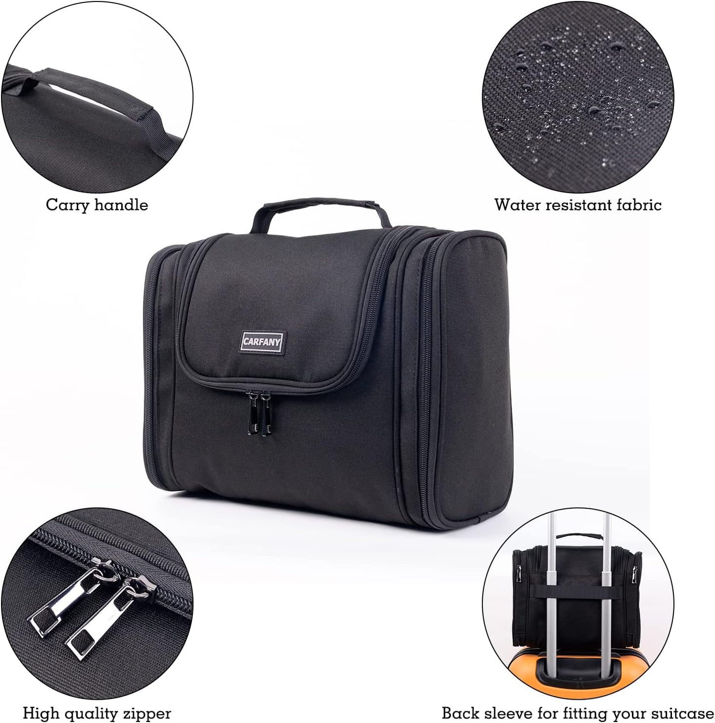 Hanging Toiletry Bag For Women And Men Large Travel Cosmetic Makeup Bags Organizer Water Resistant Shower Bag