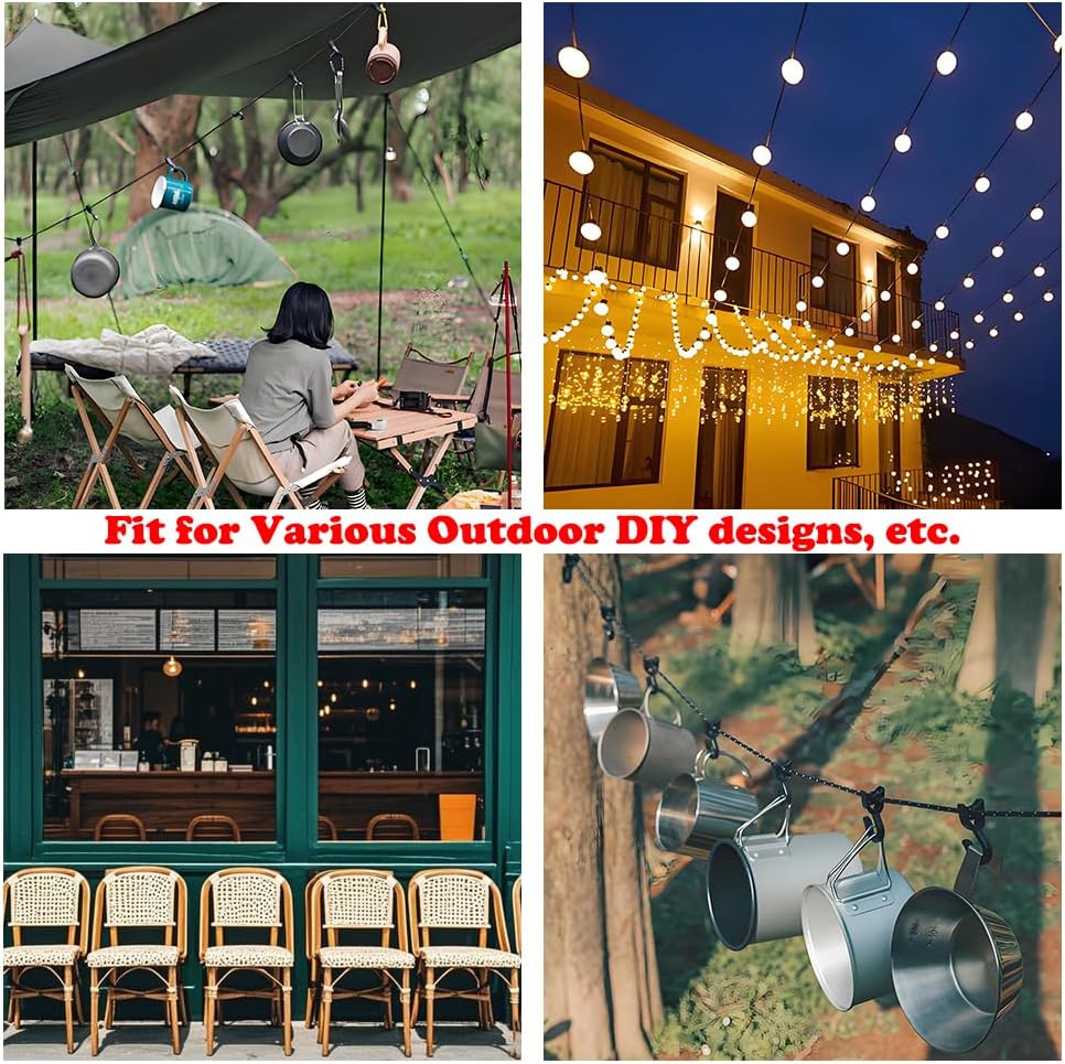 3.3mm (1/8 Inch) Outdoor Travel Stainless Steel Security Cable-10ft Luggage Lock Safety Wire Flexible Steel Wire Rope with Double Loop Safety for Luggage, Bike, Lock (Black, 10ft-(1Pack)