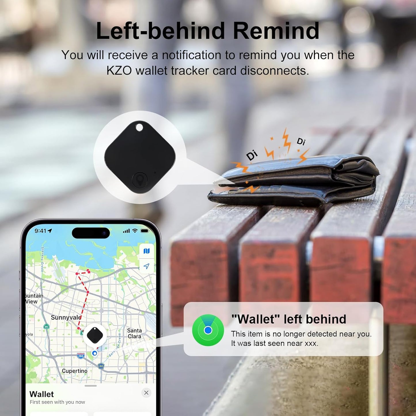 Bluetooth Tracker Tag 2 Pack, Work with Apple Find My (iOS Only, Not for Android), Item Finder for Keys, Backpack, Suitcase, Wallet, Luggage, Black